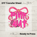 Pink Out Football Breast Cancer DTF: 10"