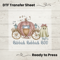 Bibbidi Bobbidi Boo Pumpkin Ghost DTF Transfer: 10"