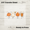 Fall Friends Doodle DTF Transfer | Cute Autumn Design: 10"