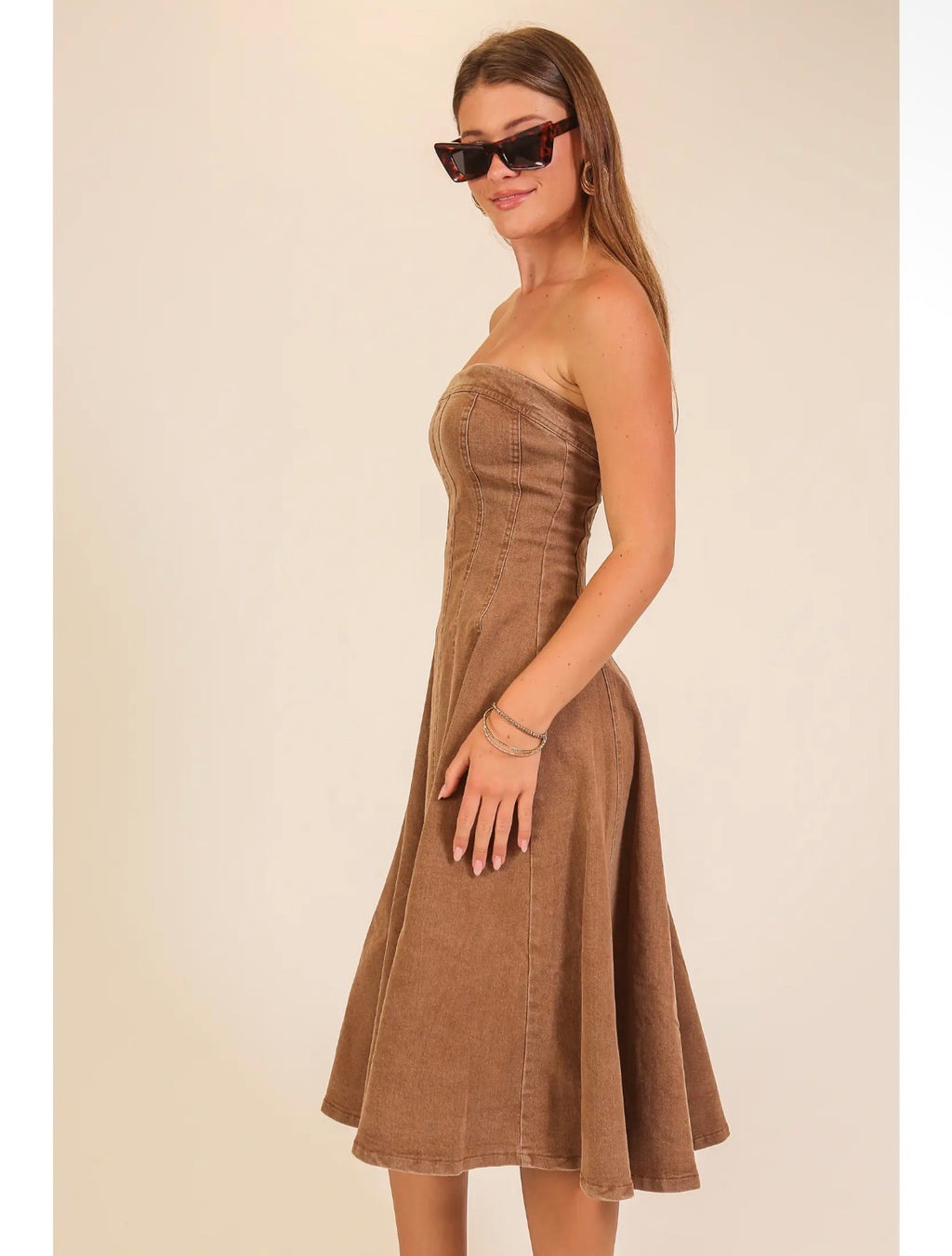 Mocha Denim Midi