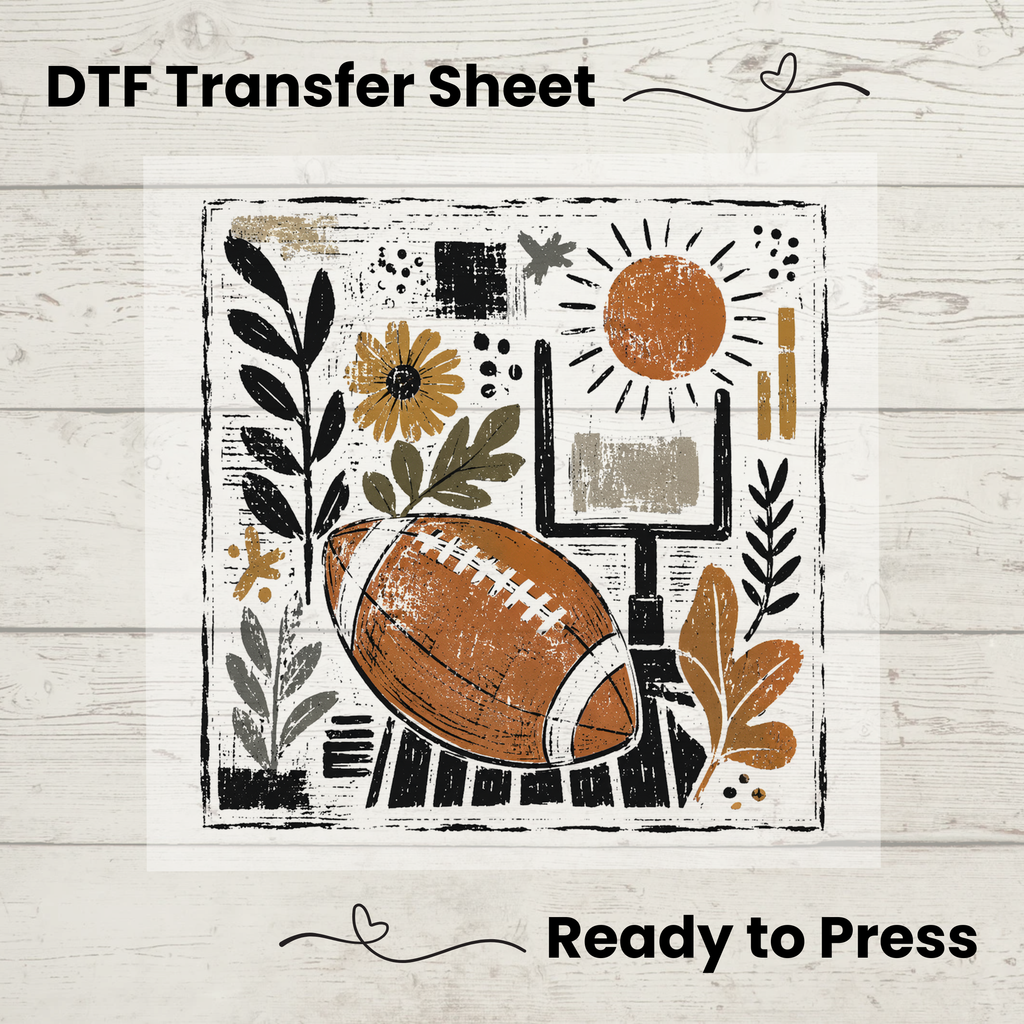 Boho Football Game Day DTF Transfer: 10"