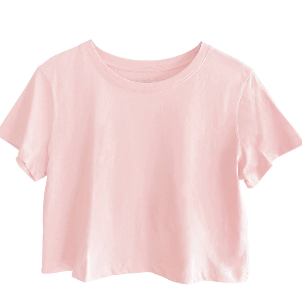 Premium Cotton Crop Tops (New colors)
: Light Pink / Small