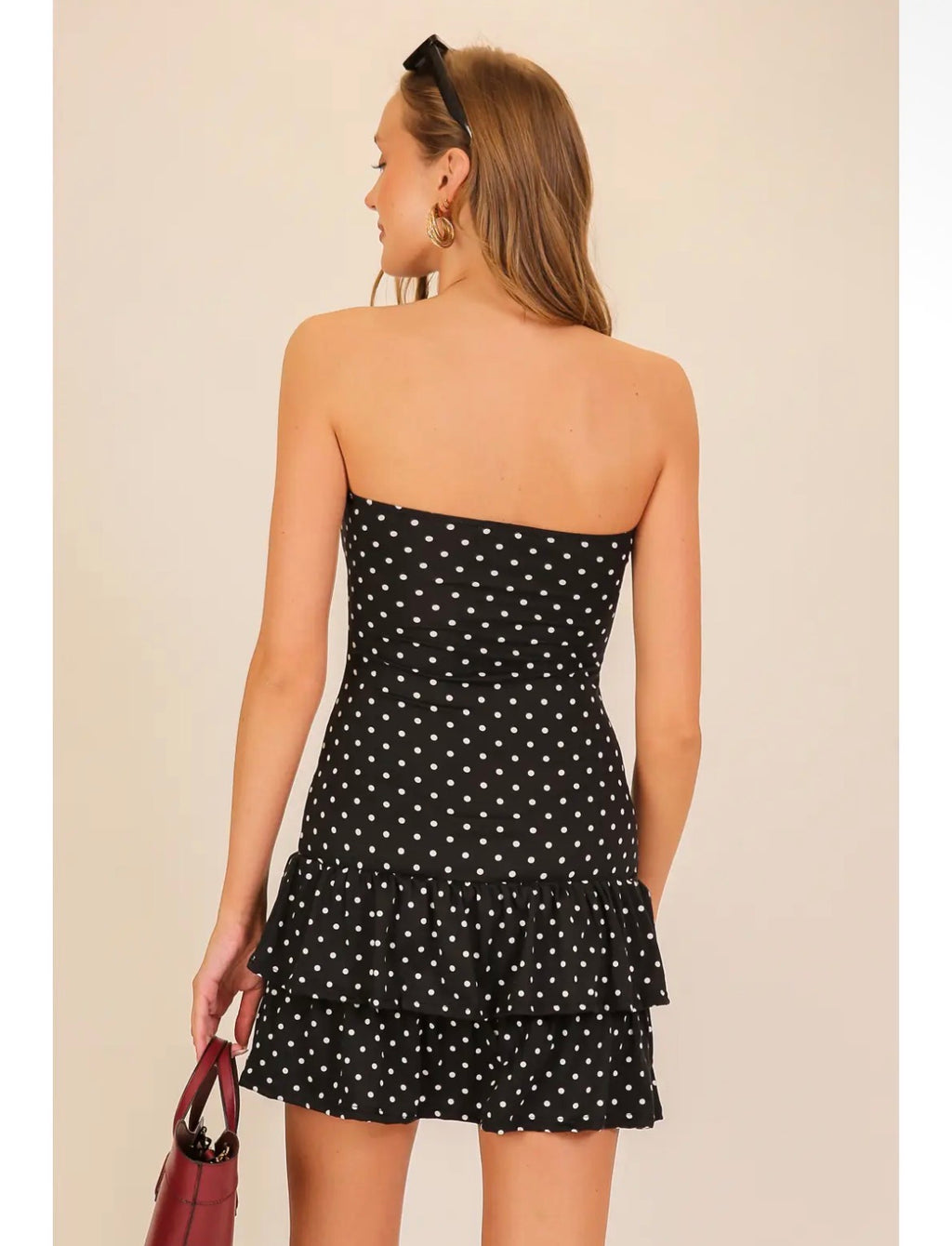 Polka Dot Ruffle Mini Dress