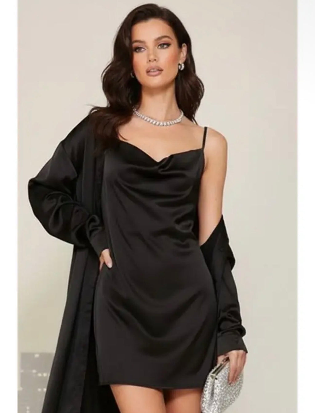 Black Satin Set