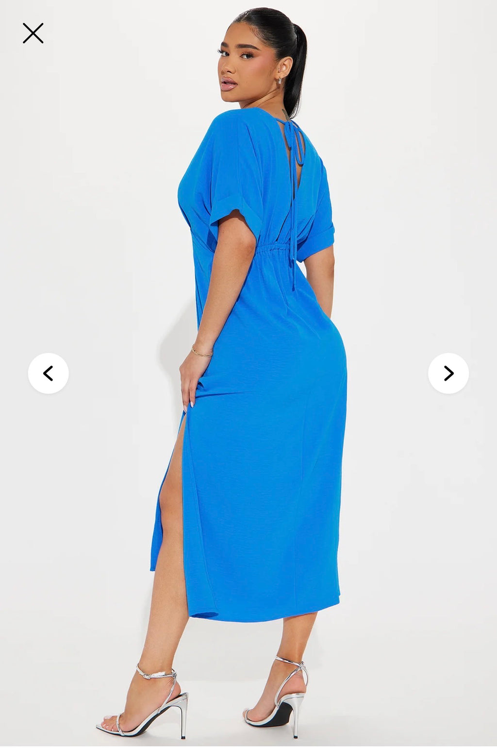 Electric Blue Plunge Dress