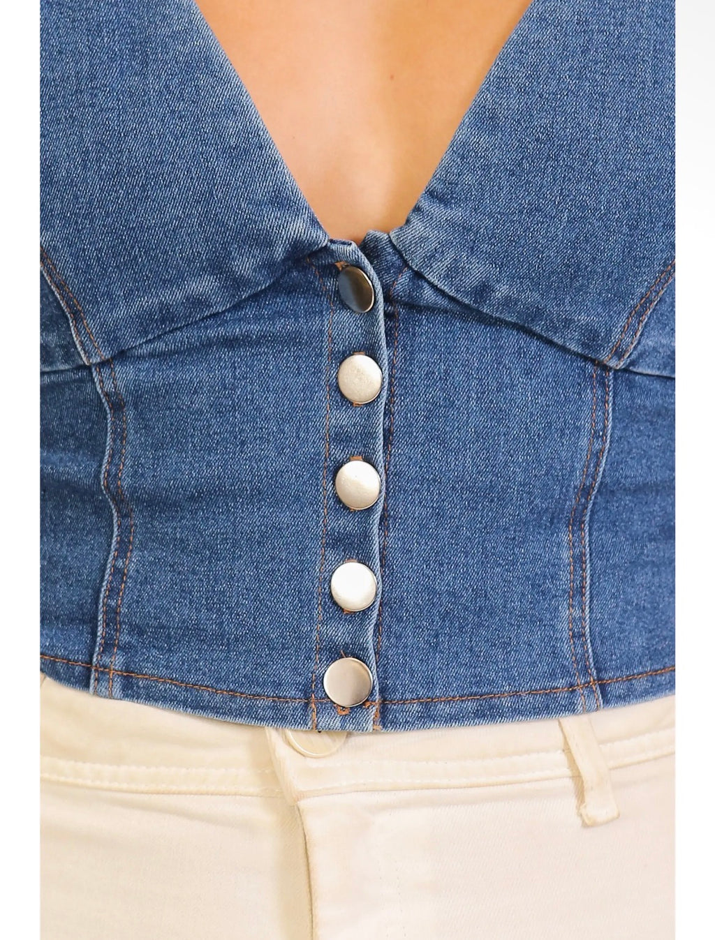 Denim Corset Vest