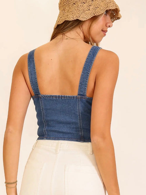 Denim Corset Vest